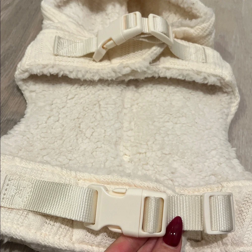 Cable knit Plaid PREPPY Dog Hoodie sweater harness vest adjustable Coat dog L